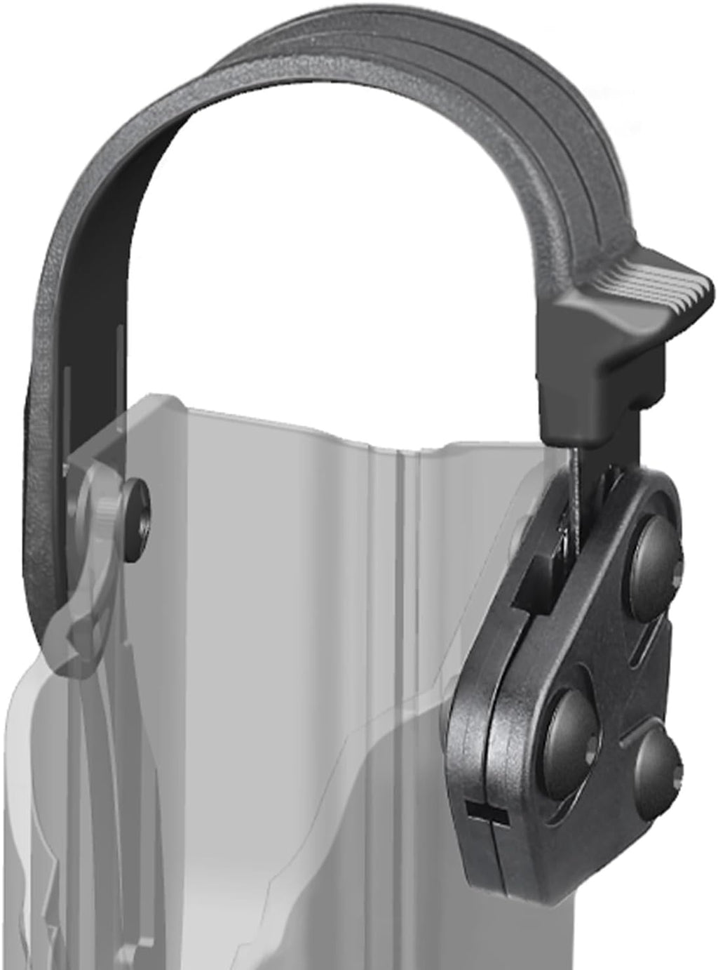 WARRIORLAND Level II Holster Retention Thumb Release Hood Kit - Impact-Resistant Polymer, Right/Left Hand Options, Compatible with Level II Holsters - WARRIORLAND