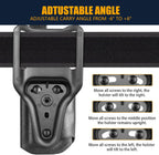 WARRIORLAND OWB Kydex Holster light bearing holster for Glock 17/19 Gen 3-5 - Thumb Release - Level II Retention - MB1/MB2/MB3 Compatible - Right Hand - WARRIORLAND