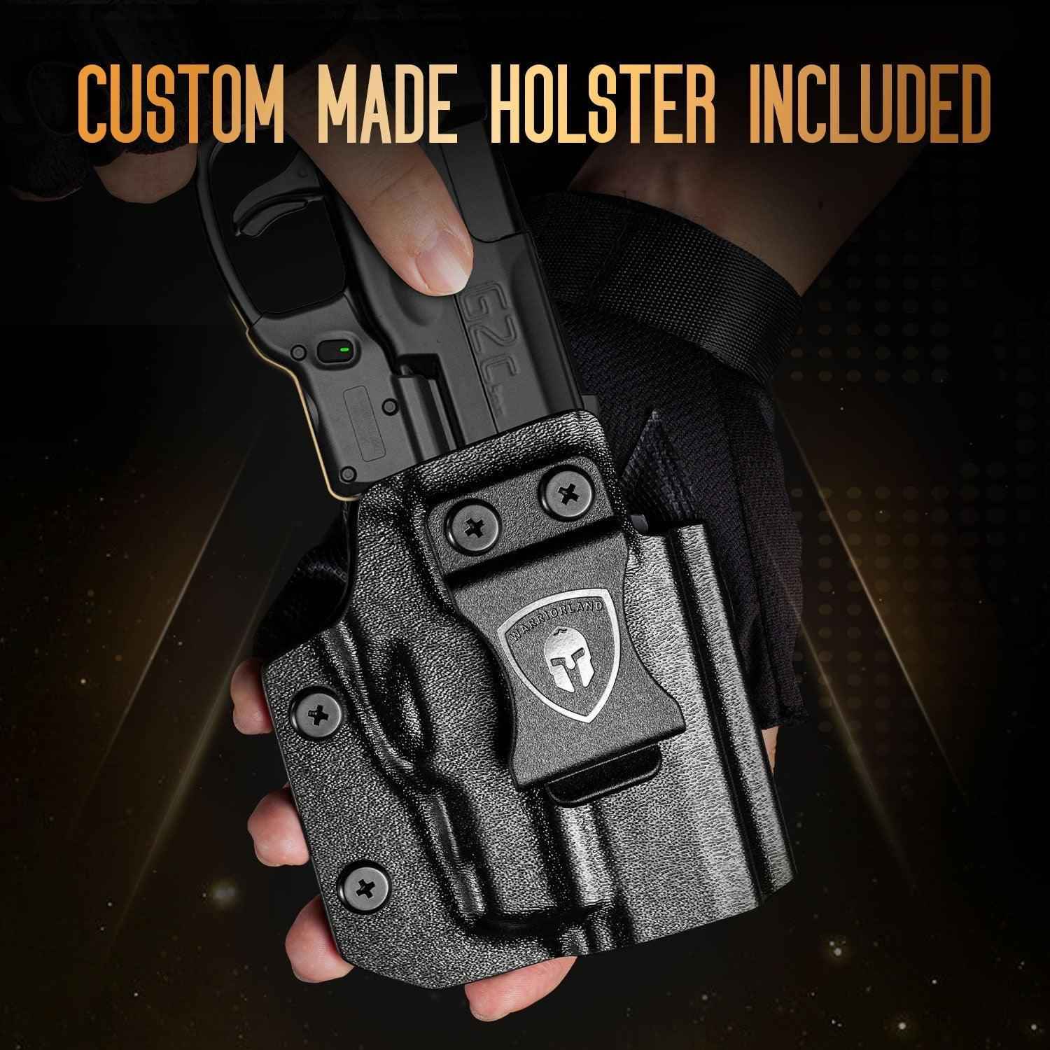WLS-101 Red Laser Sight and Kydex Holster Combo Tailored Fit Taurus G2C/G3C/PT111 Millennium G2/PT140, Ultra Compact G2C Beam Sight, Gun Sight with Ambidextrous On/Off Switch & Power Indicator|WARRIORLAND