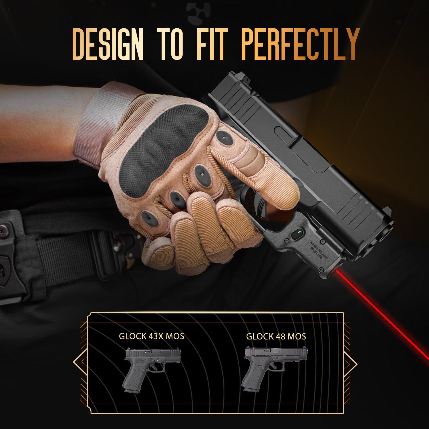 Red Laser Sight Tailored Fit G43X MOS / 48 MOS, Ultra Compact G43X MOS Beam Sight, Gun Sight with Ambidextrous On/Off Switch & Power Indicator, WLS-100|WARRIORLAND - WARRIORLAND