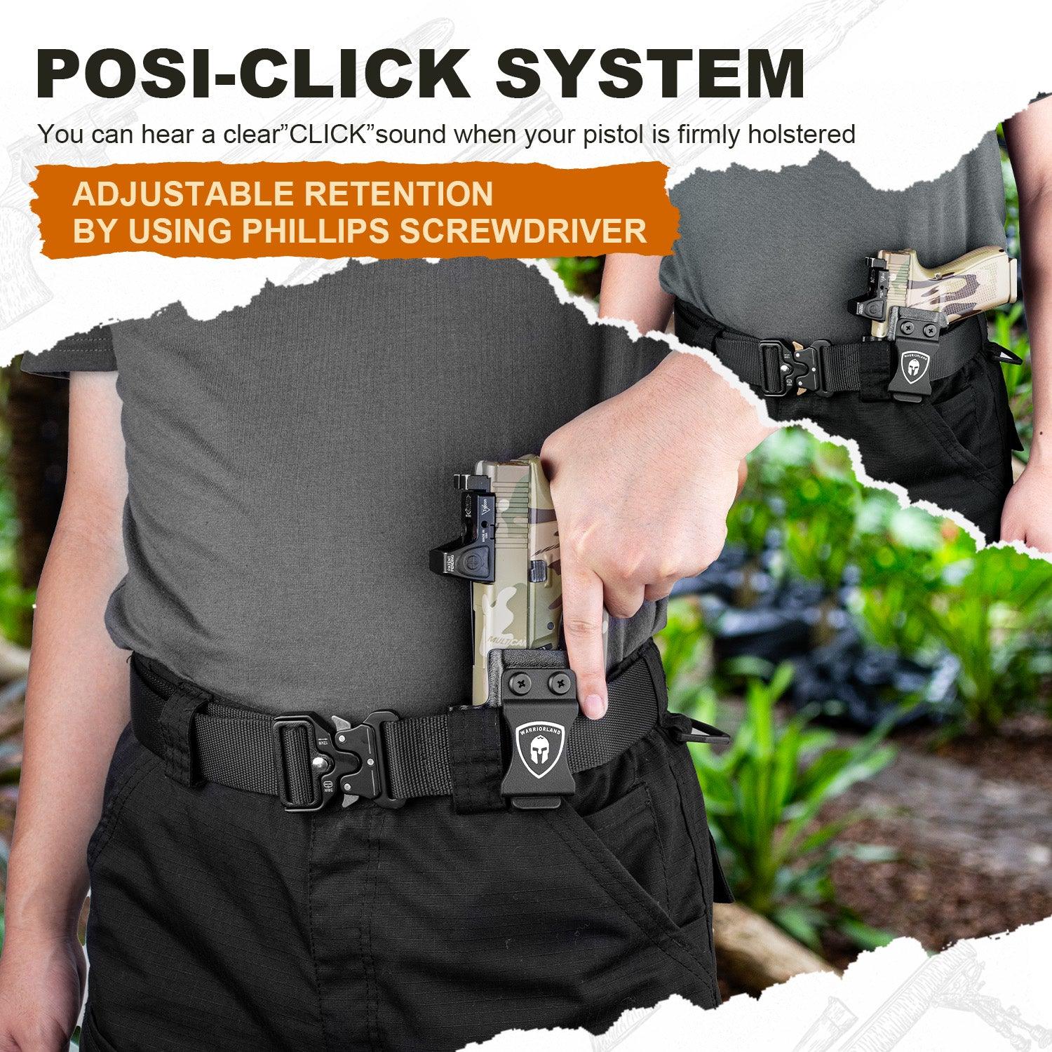 G23 Holster IWB Kydex Holster Optics Cut Fit G23 Gen 1-5 Pistol, Inside Waistband Appendix Carry G23 Gen 5 9mm Holster, Adj. Retention & Cant, Right Hand/Left Hand Optinal|WARRIORLAND - WARRIORLAND