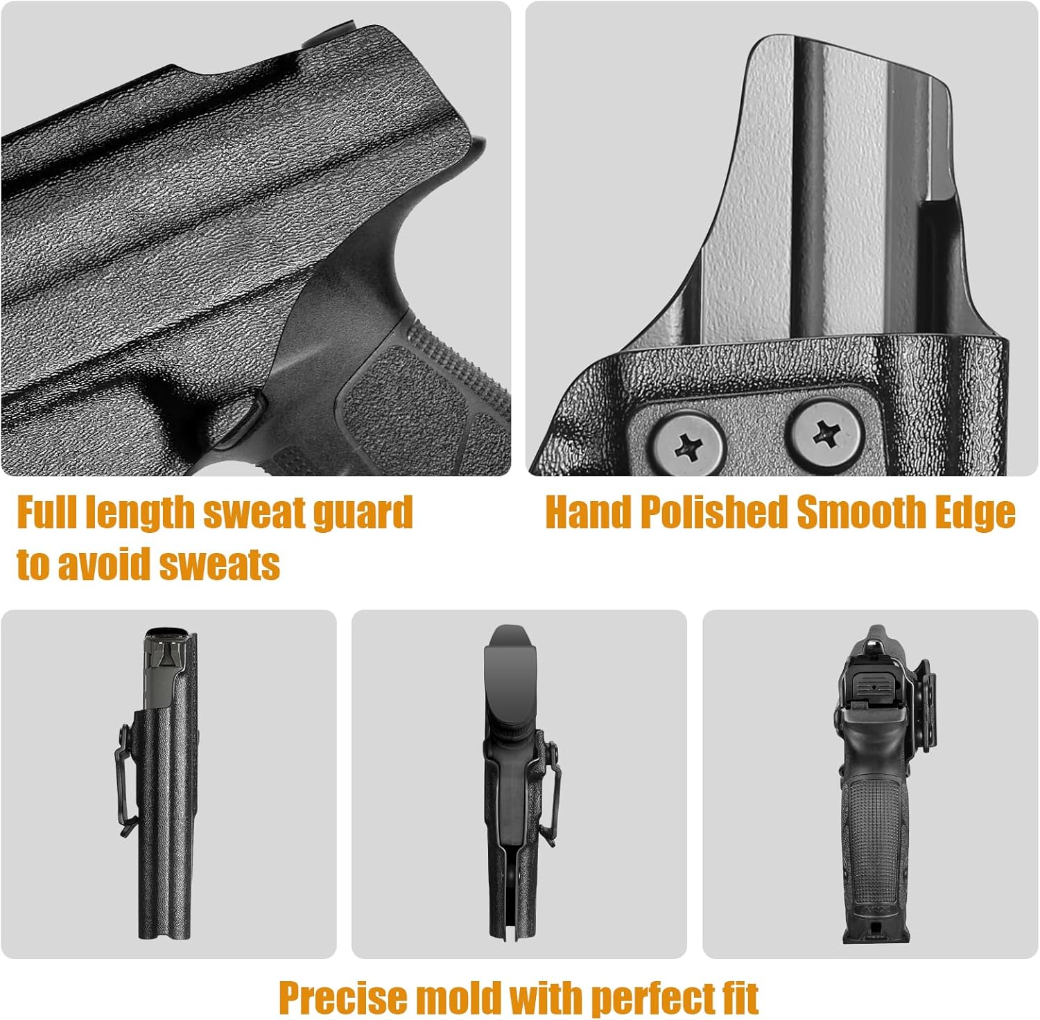 WARRIORLAND IWB Kydex Holster Compatible with Beretta APX Full Size Adjustable Cant & Retention Concealed Carry Posi-Click Lock Right Hand - WARRIORLAND