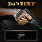 Green Laser Sight Designed to Fit Glock 43/G43X(No Rail Version) with Holster, Green Beam Sight with Power Indicator, Custom-Made IWB Kydex Holster Right Hand, WLS-105G w/ G43 Holster|WARRIORLAND - WARRIORLAND