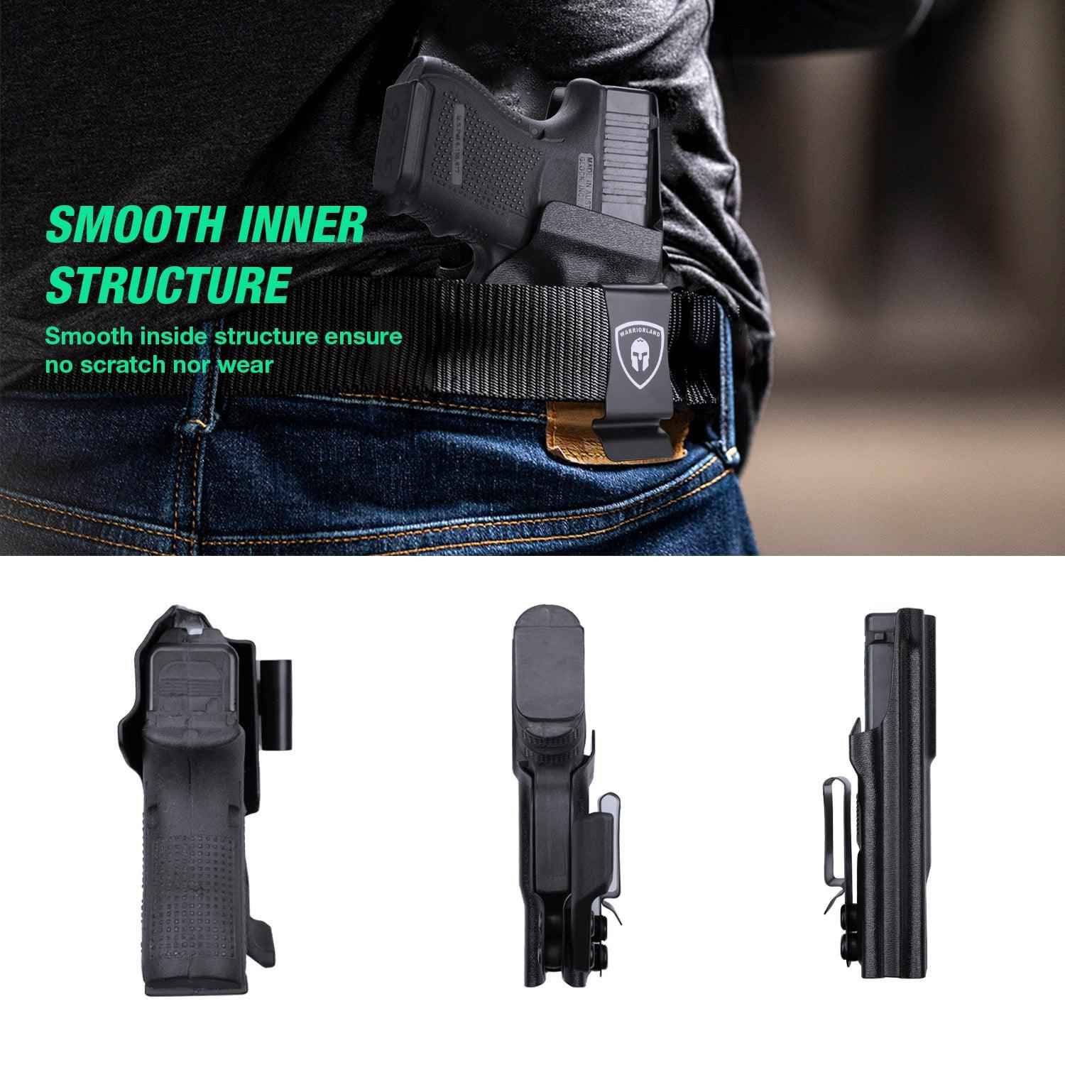 IWB Kydex Holster with Claw for Glock 26, Optic Ready Holster, Metal Belt Clip, 0.06 inch Kydex | Right/Left Hand