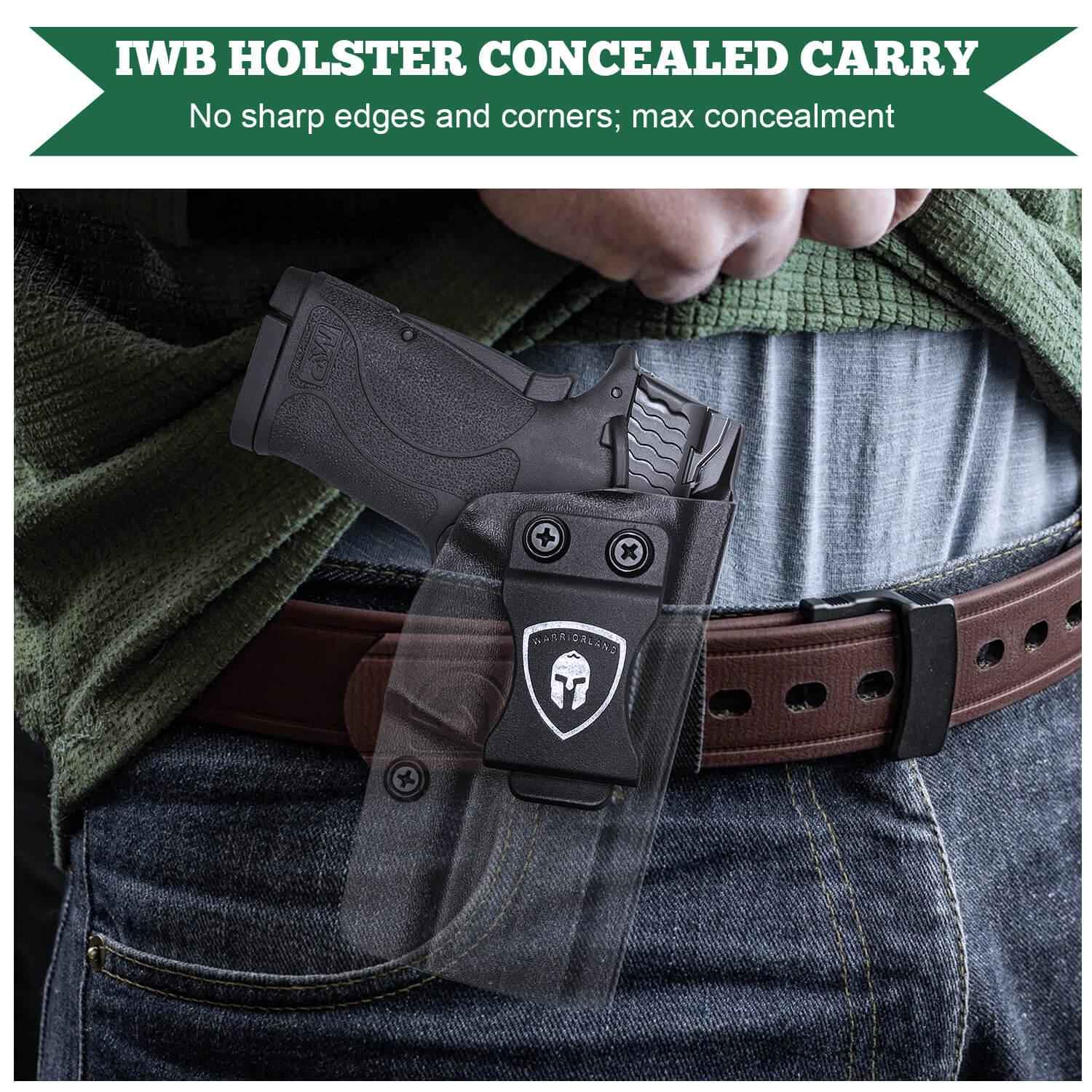 Kydex IWB Holster for Smith & Wesson M&P Shield 380 EZ Concealed Carry Right/ Left Handed | WARRIORLAND