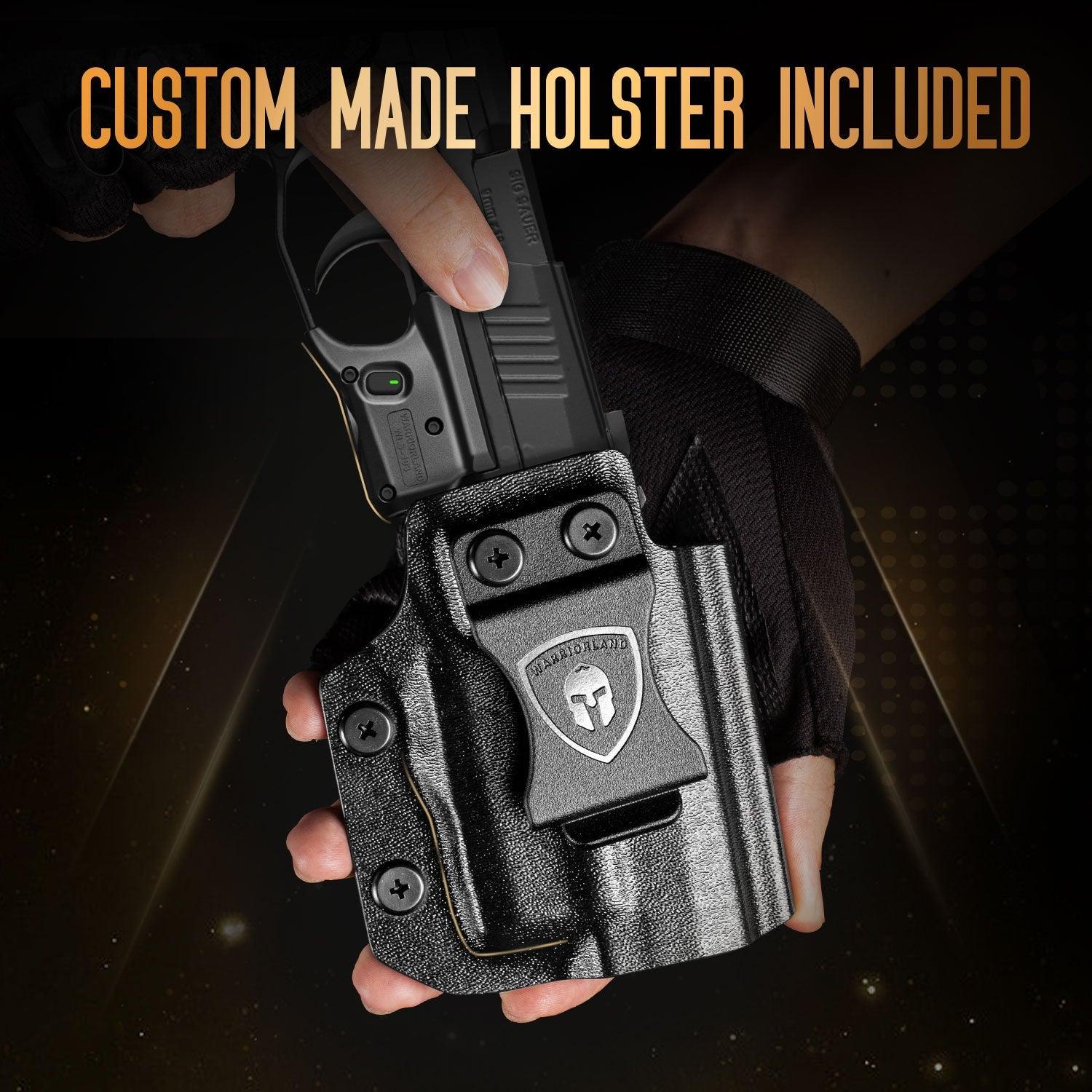 WLS-103 Red Laser Sight and Kydex Holster Combo Tailored Fit P365/P365X/P365XL, Gun Sight with Ambidextrous On/Off Switch & Power Indicator|WARRIORLAND - WARRIORLAND