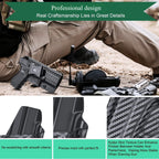 WARRIORLAND Compatible with Glock 17/22/31 Holster, IWB Kydex Holster Fit G17 Gen 1-5/G22 Gen 3-4/G31 Gen 3-5 - Not Fit G22 Gen 5, Inside Waistband Concealed Carry, Adj. Cant & 'Posi-Click' Retention - WARRIORLAND