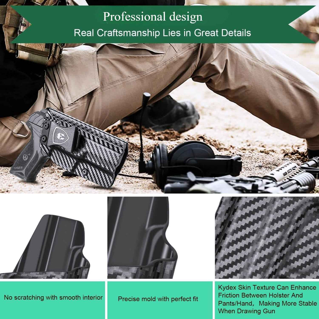 Ruger Security 9mm Compact Holster IWB Carbon Fiber Kydex | WARRIORLAND