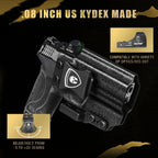 IWB Kydex Holster with Claw Attachment and Optic Cut Fit Smith & Wesson M&P Shield 9mm EZ / .380 EZ Pistol, Inside Waistband Appendix Carry M&P 9mm Shield EZ Holster, Adj. Cant & Retention|WARRIORLAND - WARRIORLAND
