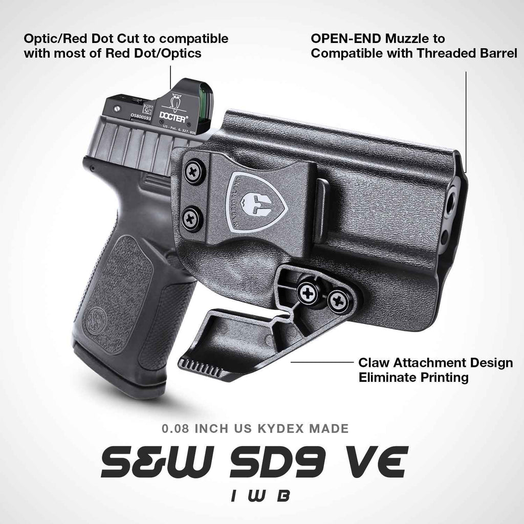Smith & Wesson SD9 SD40 VE Inside Waistband Concealed Carry Holster with Claw Holsters for Fat Guys | WARRIORLAND