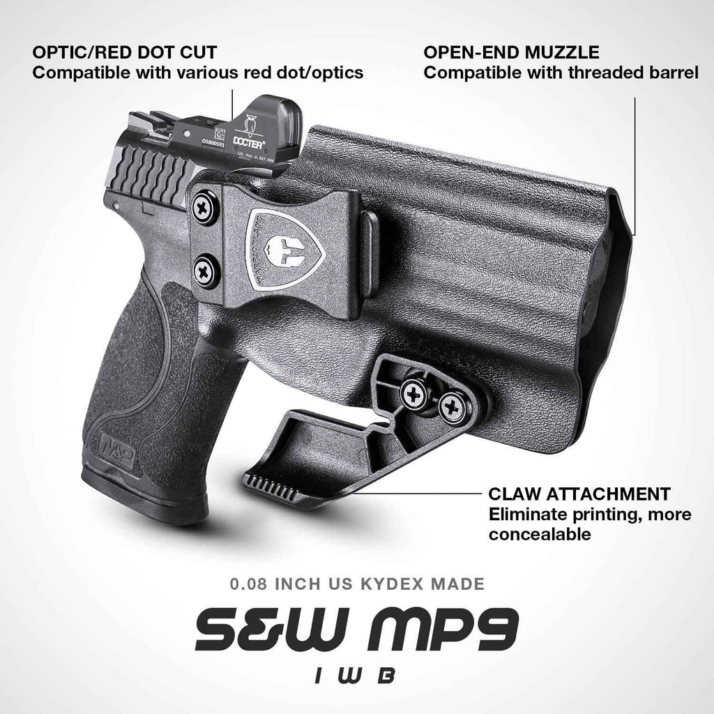Smith & Wesson M&P 9/.40 Compact/Full Size Kydex IWB Holster with Claw for Fat Guys | WARRIORLAND