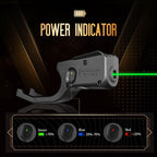 WARRIORLAND Kydex Holster for Gun with Green Laser Light Combo Fit for SCCY CPX1/CPX2 9mm Gen 1-2 Pistol, WLS-107G Laser Beam Sight with Power Indicator & Concealed Carry IWB Right-Hand Holster - WARRIORLAND
