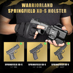 IWB Kydex Holster with Claw Attachment and Optic Cut Fit Springfield XD-S 3.3'' Pistol, Inside Waistband Appendix Carry XDS Holster, Adj. Cant & Retention, Right Hand|WARRIORLAND - WARRIORLAND