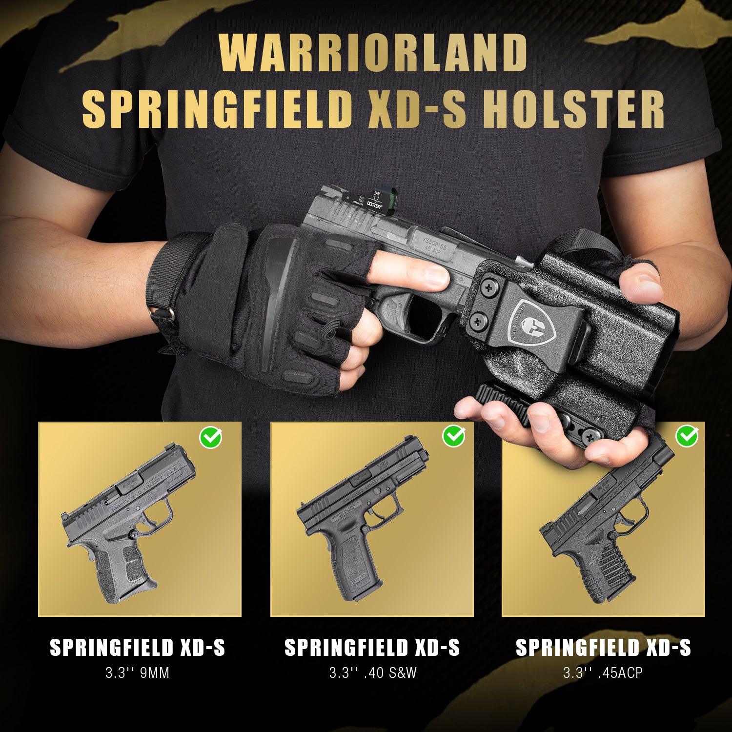 IWB Kydex Holster with Claw Attachment and Optic Cut Fit Springfield XD-S 3.3'' Pistol, Inside Waistband Appendix Carry XDS Holster, Adj. Cant & Retention, Right Hand|WARRIORLAND - WARRIORLAND