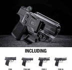 Clear Holster for P365XL/P365/P365 SAS/P365X with Claw Red Dot Optics Cut IWBw/Claw Conceal Carry | WARRIORLAND