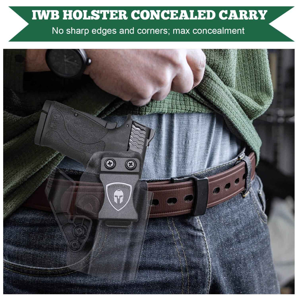Smith & Wesson M&P Shield 9mm 380 EZ Kydex IWB Holster with Claw  for Fat Guys | WARRIORLAND