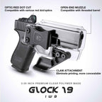 Clear Polymer IWB Holsters with Claw Glock 17 19  23 32 Gen 4 5 19X 44 45 Red Dot Optics Cut Appendix Concealment Carry Trigger Guard | WARRIORLAND