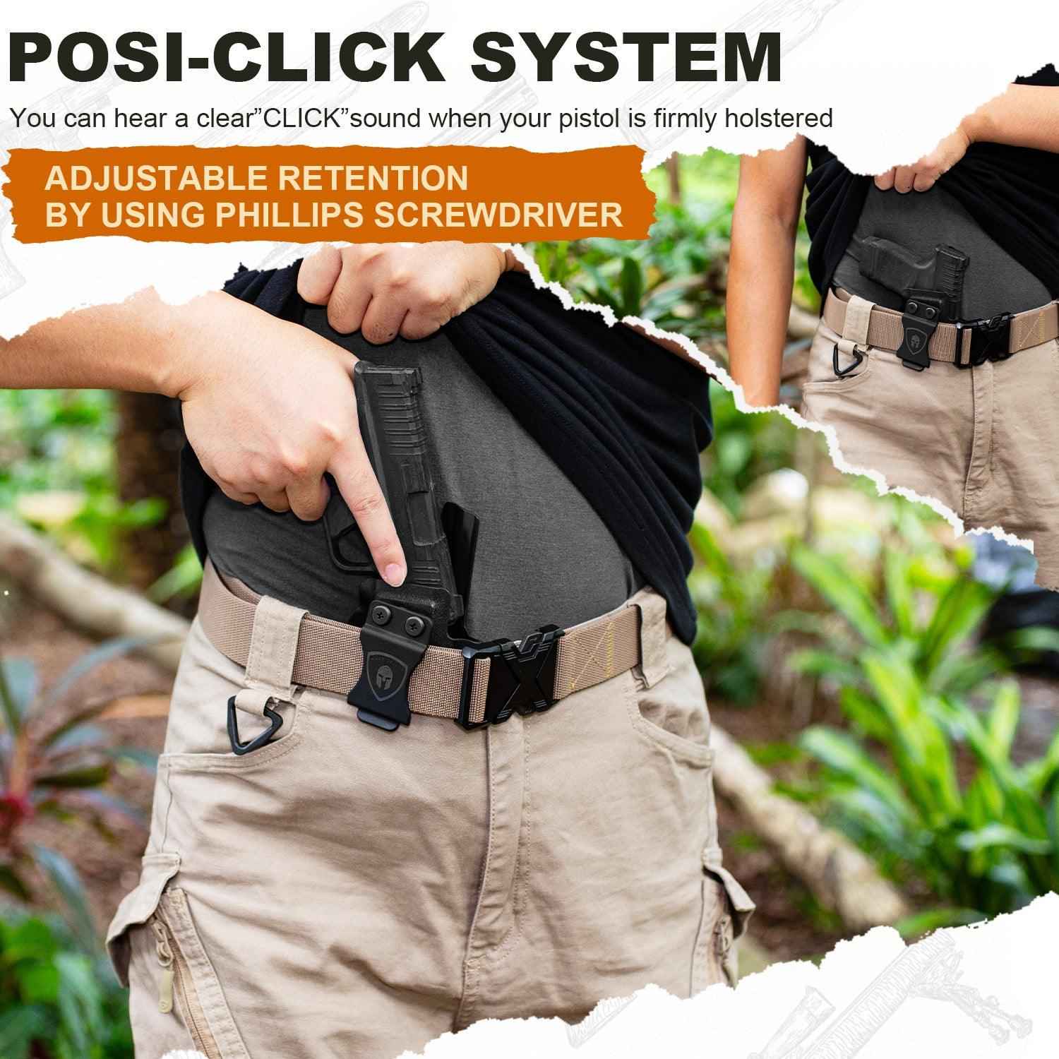 Springfield Hellcat Pro Holster  IWB Kydex Holster with Claw Optics Cut: Springfield Armory Hellcat Pro Pistol, Inside Waistband Appendix Carry Pro Holster, Adj. Retention & Cant, Right Hand |WARRIORLAND