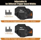 WARRIORLAND Universal OWB Gun Holster w/Optic Cut Ready – Fits Most Popular Compact to Full Size Handguns with 4”–5.3” Barrel – Level II Retention, 360° Adjustable Paddle for 1.5-2.0" Belt, Right Hand - WARRIORLAND