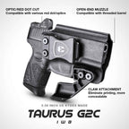IWB Holster with Claw Taurus G2C Taurus G2S Taurus G3C Taurus G3C TORO Taurus G3 Taurus PT111 Millennium G2 Taurus PT140 Millennium G2 Taurus TX 22 COMPACT Red Dot Optics Cut Appendix Carry Trigger Guard Holsters for fat guys | WARRIORLAND