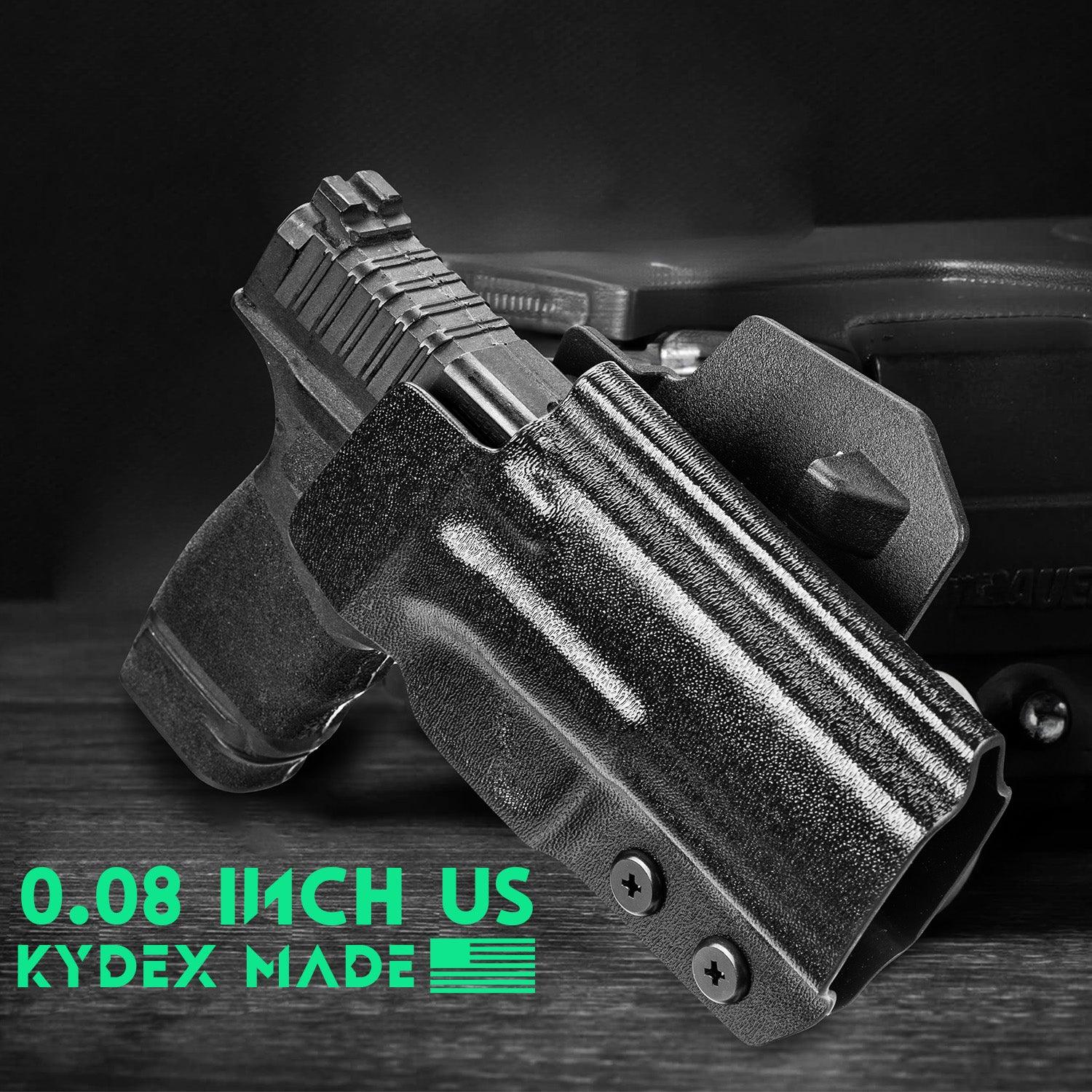 Hellcat Pro Holster OWB Kydex Holster Optics Cut: Springfield Armory Hellcat Pro & Hellcat Pro OSP Pistol, Outside Waistband Open Carry OSP Holster with 1.75 Inch Paddle, Adj. Retention & Cant, Right|WARRIORLAND - WARRIORLAND