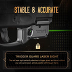 WARRIORLAND Green Laser Sight Tailored Fit Taurus G2C / Taurus G3C / Millennium G2 PT111 & PT140/Taurus G3, Ultra Compact G2C Beam Sight, Gun Sight with Ambidextrous On/Off Switch & Power Indicator, WLS-101G - WARRIORLAND
