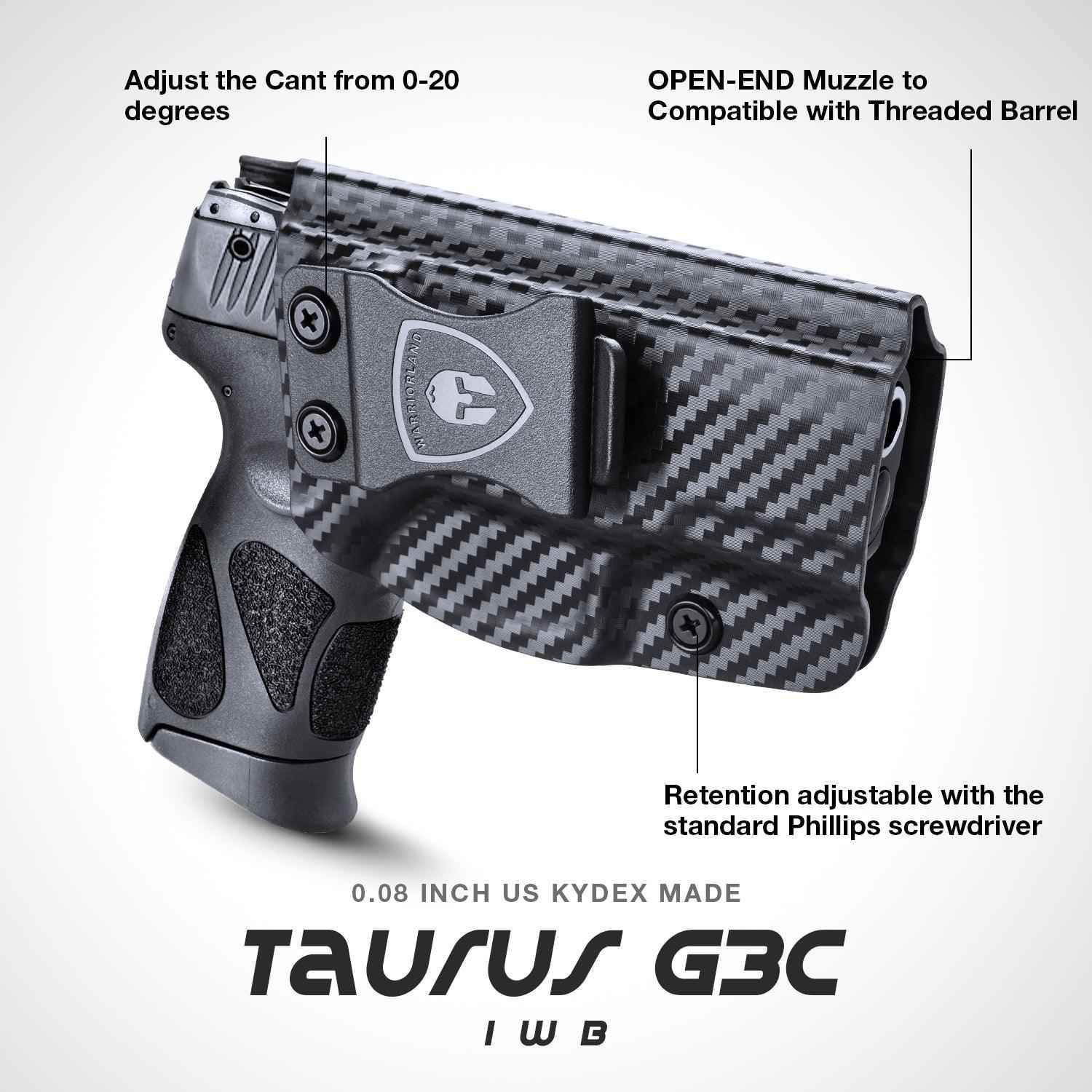 Carbon Fiber Kydex Holster for Taurus G2C G3C Millennium PT111 G2 PT140  9mm | WARRIORLAND