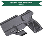 Taurus G3 IWB Kydex Holster with Claw Red Dot Optics Cut Concealed Carry Appendix Concealment Trigger Guard Holsters for Fat Guys | WARRIORLAND