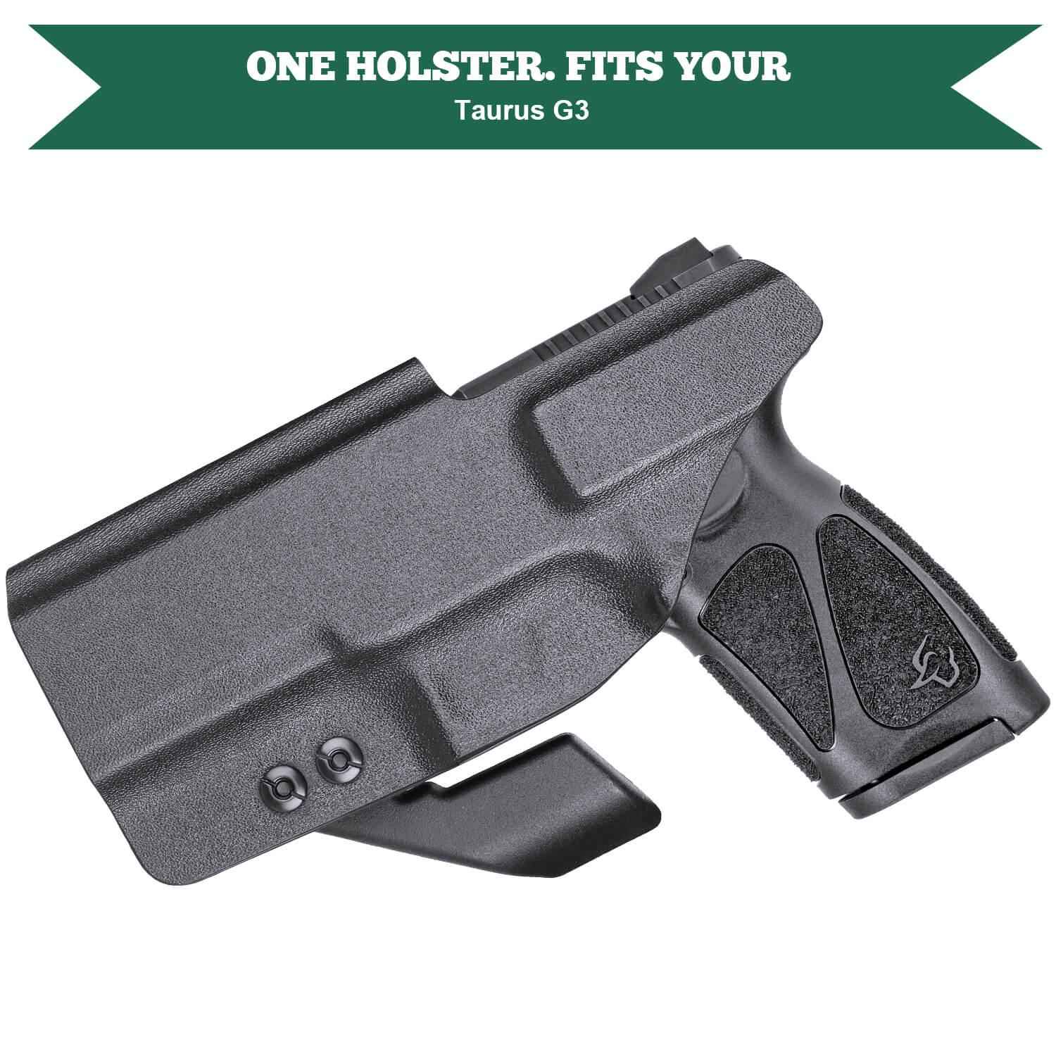 Taurus G3 IWB Kydex Holster with Claw Red Dot Optics Cut Concealed Carry Appendix Concealment Trigger Guard Holsters for Fat Guys | WARRIORLAND