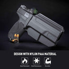 Level II Retention Thumb Release OWB Holster S&W M&P 9mm Polymer Holster Appendix Open Carry Trigger Guard with Red Dot Optics Cut | WARRIORLAND