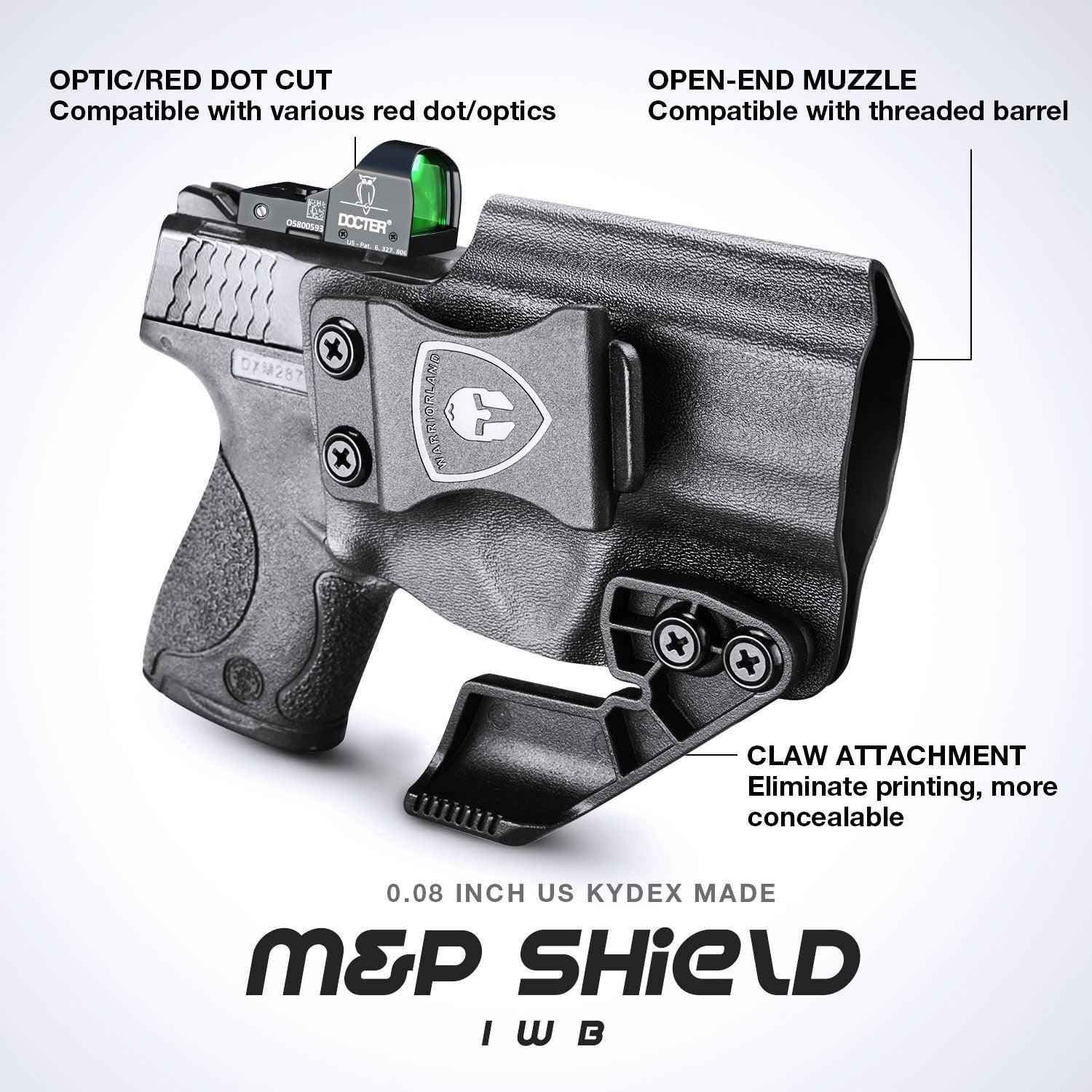 Smith & Wesson Kydex IWB Holster with Claw M&P Shield/ Plus/ M2.0   9mm/.40 Pistol for Fat Guys | WARRIORLAND