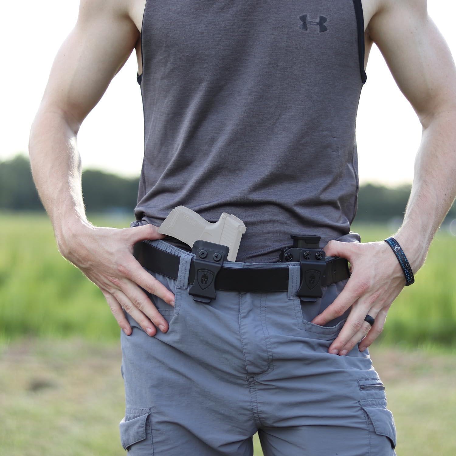 IWB Kydex Holster Custom Fit: Glock 17/19/34 Gen3-5、Glock 22/23/31/32 Gen 3-4、Glock 19/44/45，Adj. Cant & Retention, Right Hand|WARRIORLAND - WARRIORLAND