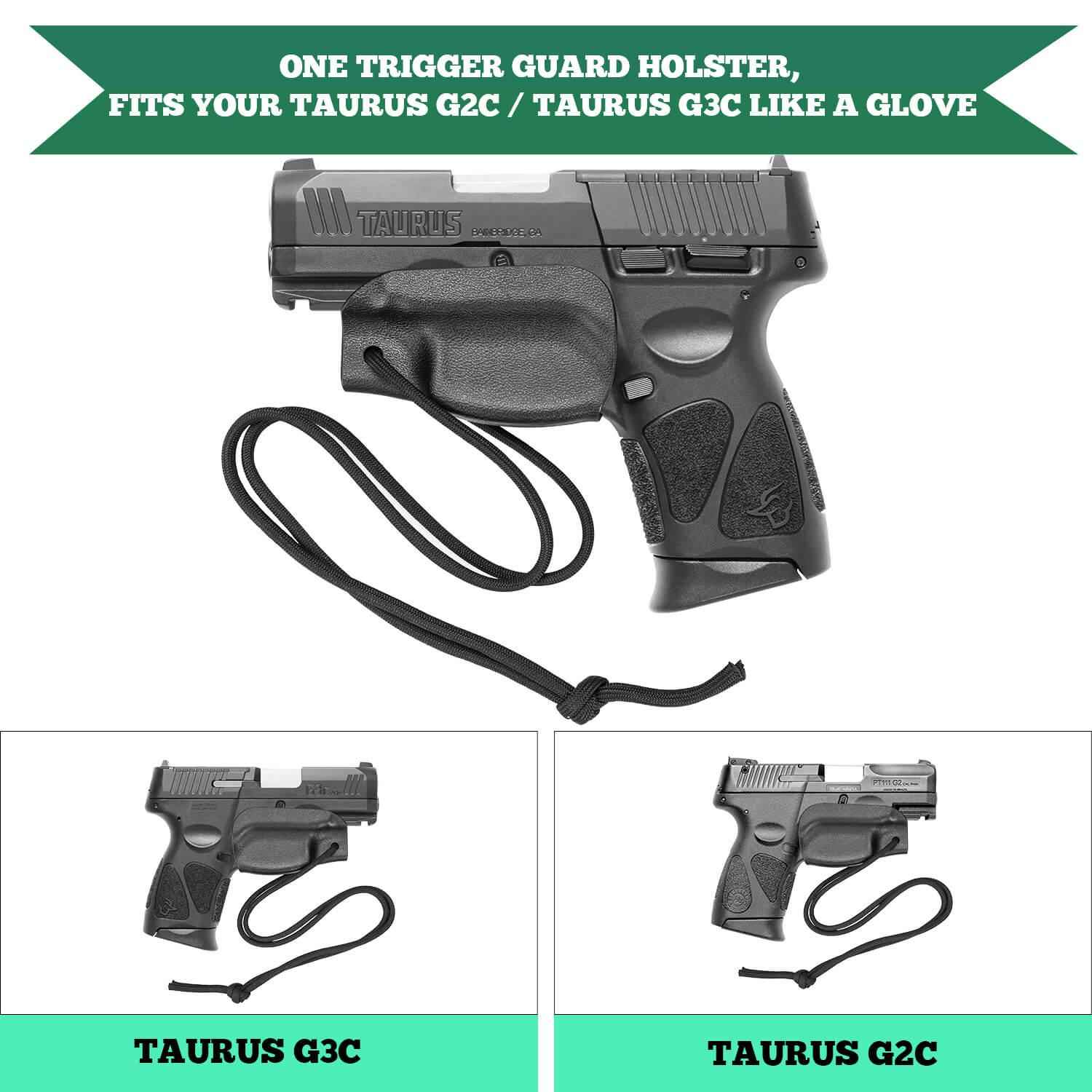 Taurus G2C Taurus G2S Taurus G3C Taurus G3C TORO Taurus G3 Taurus PT111 Millennium G2 Taurus PT140 Millennium G2 Kydex Trigger Guard Holster with Paracord | WARRIORLAND