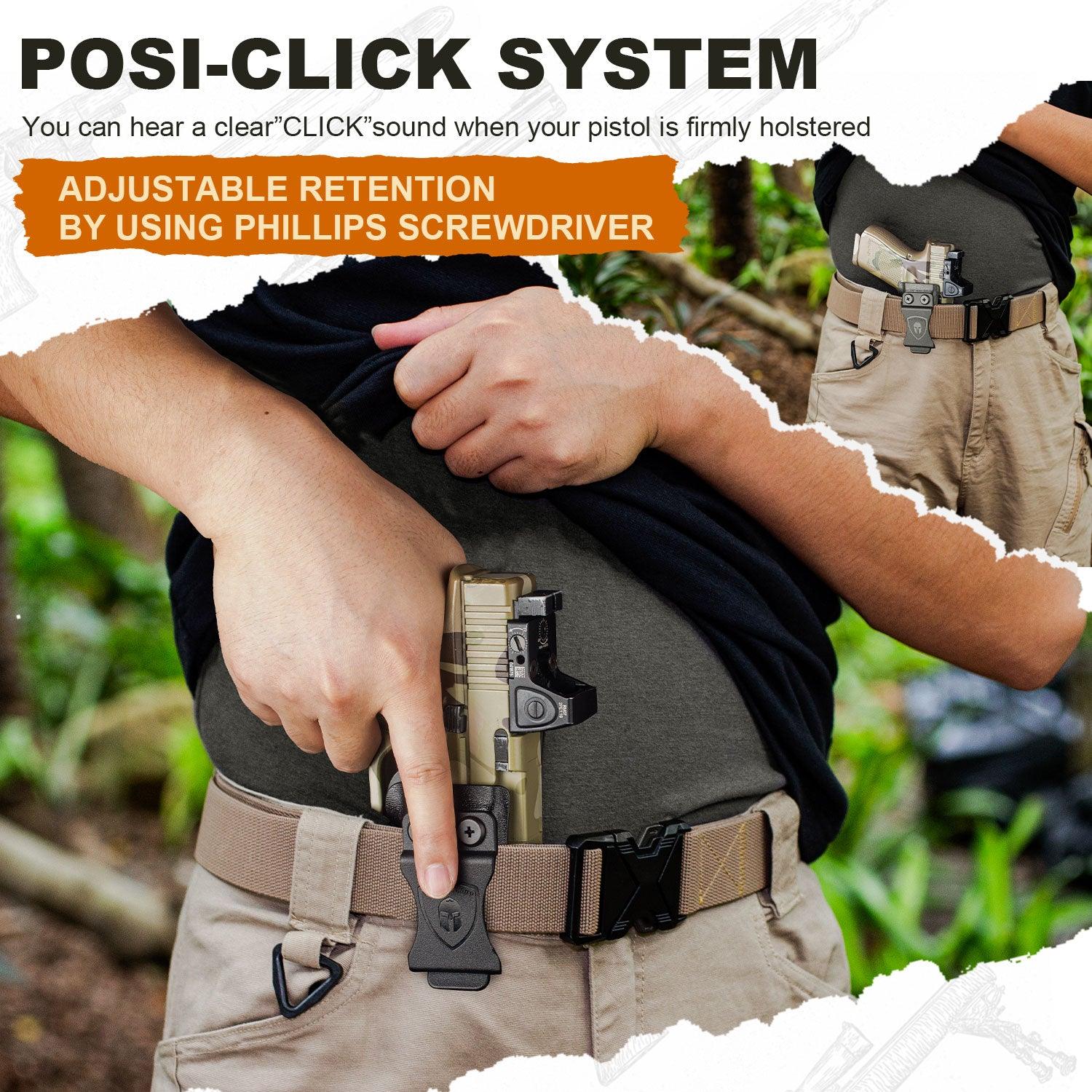 G23 Holster IWB Kydex Holster w/Claw & Optics Cut: G23 Gen 1-5 Pistol, Inside Waistband Appendix Carry G23 Gen 5 Holster, Adj. Retention & Cant, Right Hand|WARRIORLAND - WARRIORLAND