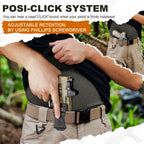 G23 Holster IWB Kydex Holster w/Claw & Optics Cut: G23 Gen 1-5 Pistol, Inside Waistband Appendix Carry G23 Gen 5 Holster, Adj. Retention & Cant, Right Hand|WARRIORLAND - WARRIORLAND