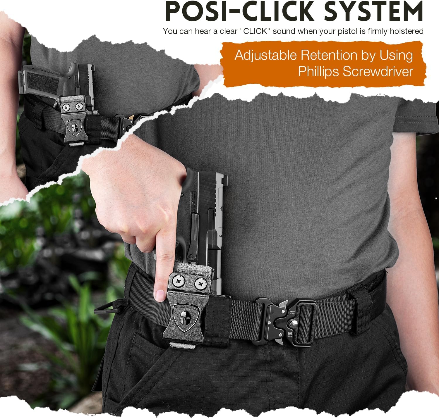 WARRIORLAND IWB Kydex Holster, Designed Exclusively and Solely for Canik Mete MC9 / Mete MC9L Pistol, w/Claw & Optics Cut, Inside Waistband Concealed Carry Holster, Adj. Retention & Cant, Right Hand - WARRIORLAND