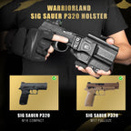 Sig P320 IWB Kydex Holster with Claw Attachment and Optic Cut: Sig Sauer P320 Compact M18 / P320 Fullsize M17, Inside Waistband Appendix Carry P320 Holster, Adj. Cant & Retention, Right|WARRIORLAND - WARRIORLAND