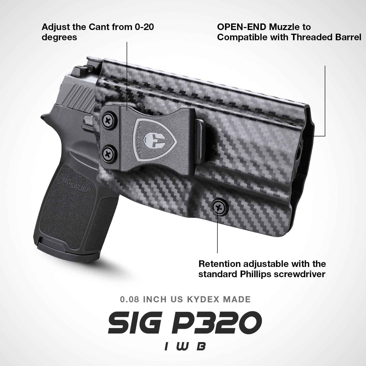 Carbon Fiber Kydex Holster Sig Sauer P320 Full Size Compact P320X Carry Pistol | WARRIORLAND