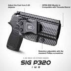 Carbon Fiber Kydex Holster Sig Sauer P320 Full Size Compact P320X Carry Pistol | WARRIORLAND