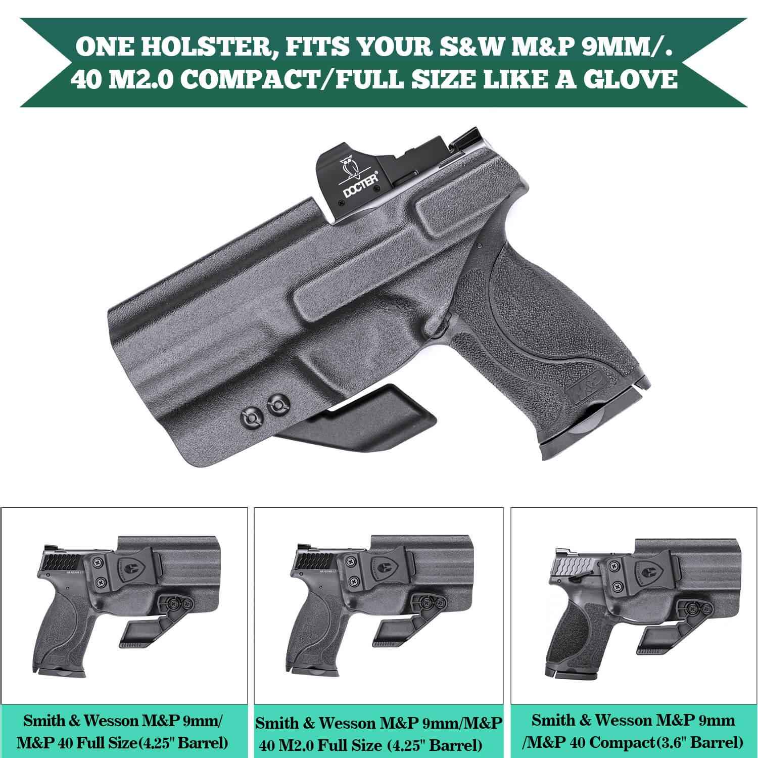 Smith & Wesson M&P 9/.40 Compact/Full Size Kydex IWB Holster with Claw for Fat Guys | WARRIORLAND
