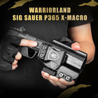 Sig P365X-Macro IWB Kydex Holster with Claw Attachment and Optic Cut: Sig Sauer P365XMACRO, Inside Waistband Appendix Carry P365 X Macro Holster, Adj. Cant & Retention, Right Hand|WARRIORLAND - WARRIORLAND