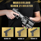 IWB Kydex Holster with Claw Attachment and Optic Cut Fit G20 / G21 (Gen 3 4 5) & G22 Gen 5 Pistol, Inside Waistband Appendix Carry G21 Holster, Adj. Cant & Retention, Right Hand|WARRIORLAND - WARRIORLAND