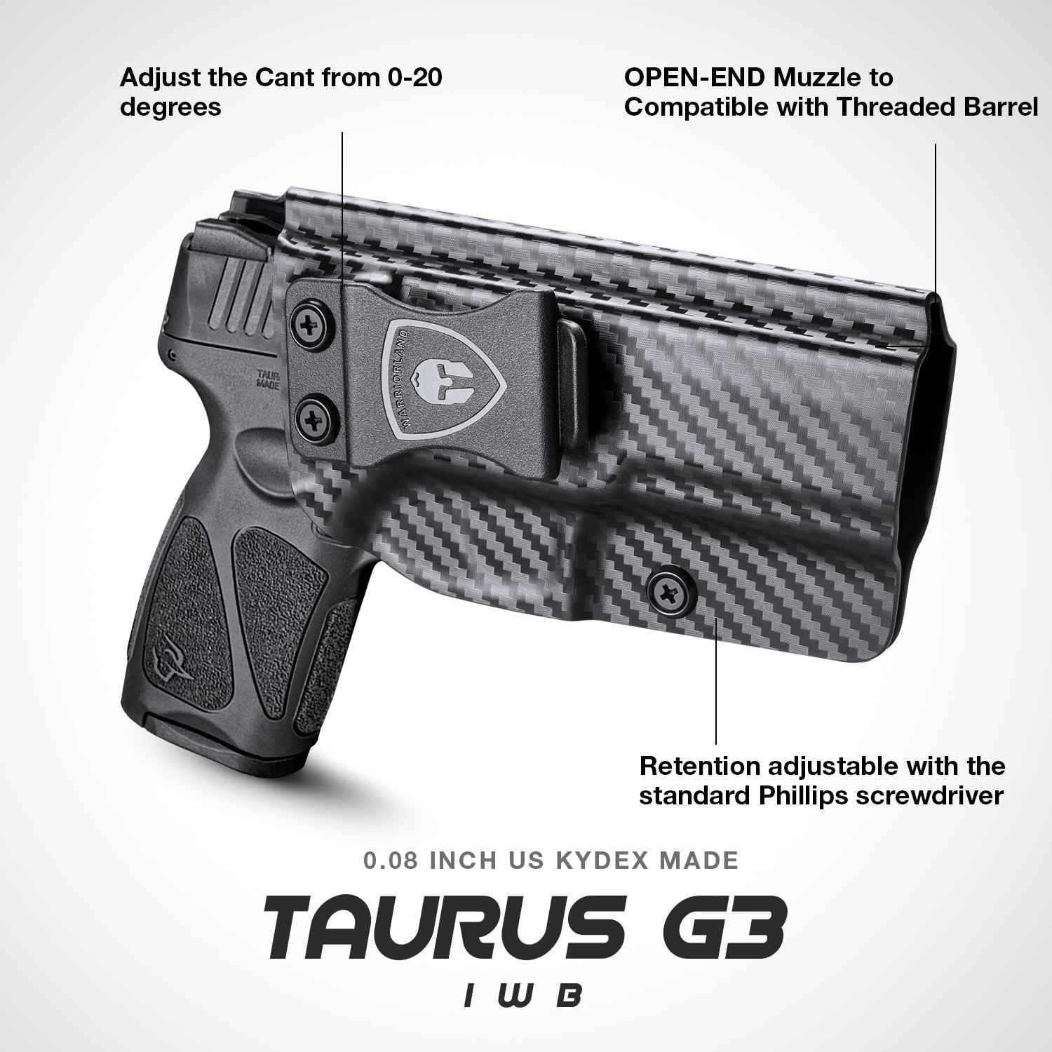 Taurus G3 IWB Holster Carbon Fiber Kydex | WARRIORLAND