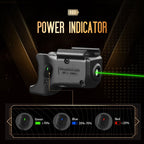 Green Laser Sight Designed to Fit Glock 48 MOS with Holster Combo, Green Beam Sight with Power Indicator, Custom-Made IWB Kydex Holster Right Hand, WLS-100G w/ G48 MOS Holster|WARRIORLAND - WARRIORLAND