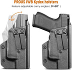IWB Kydex Holster for Glock 19 with TLR6, Fit Glock 17/19 Gen 3-5, 23/32 Gen 3-4& 19X/ 44/45, Inside Waistband Conceal Carry, Adj. Cant & Retention, Right Hand - WARRIORLAND