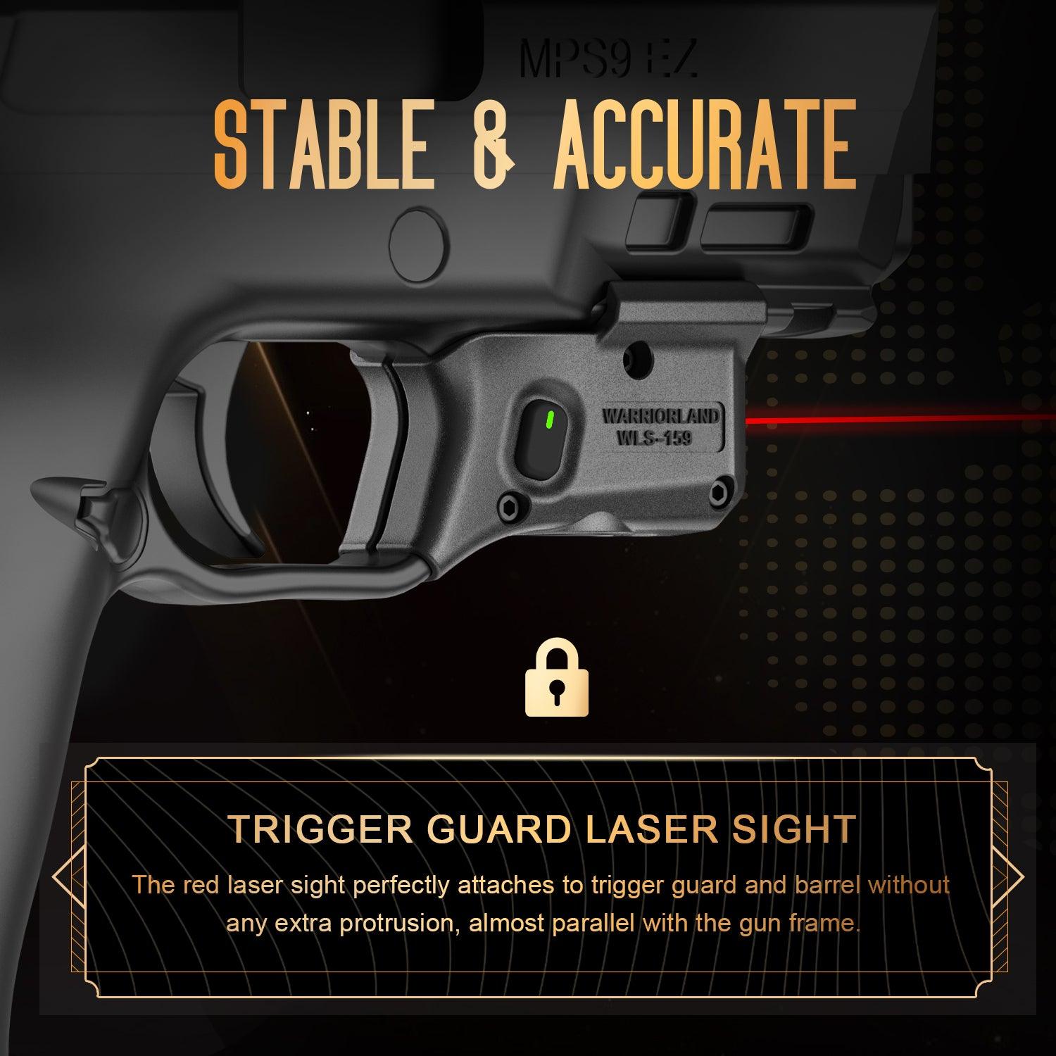 WARRIORLAND Red Laser Sight Fit M&P 9mm / 380 Shield EZ with Kydex Holster, First Red Beam Sight with Power Indicator, M&P 9mm Shield EZ Laser with IWB Holster, WLS-159 w/MP Shield 9 EZ Holster - WARRIORLAND