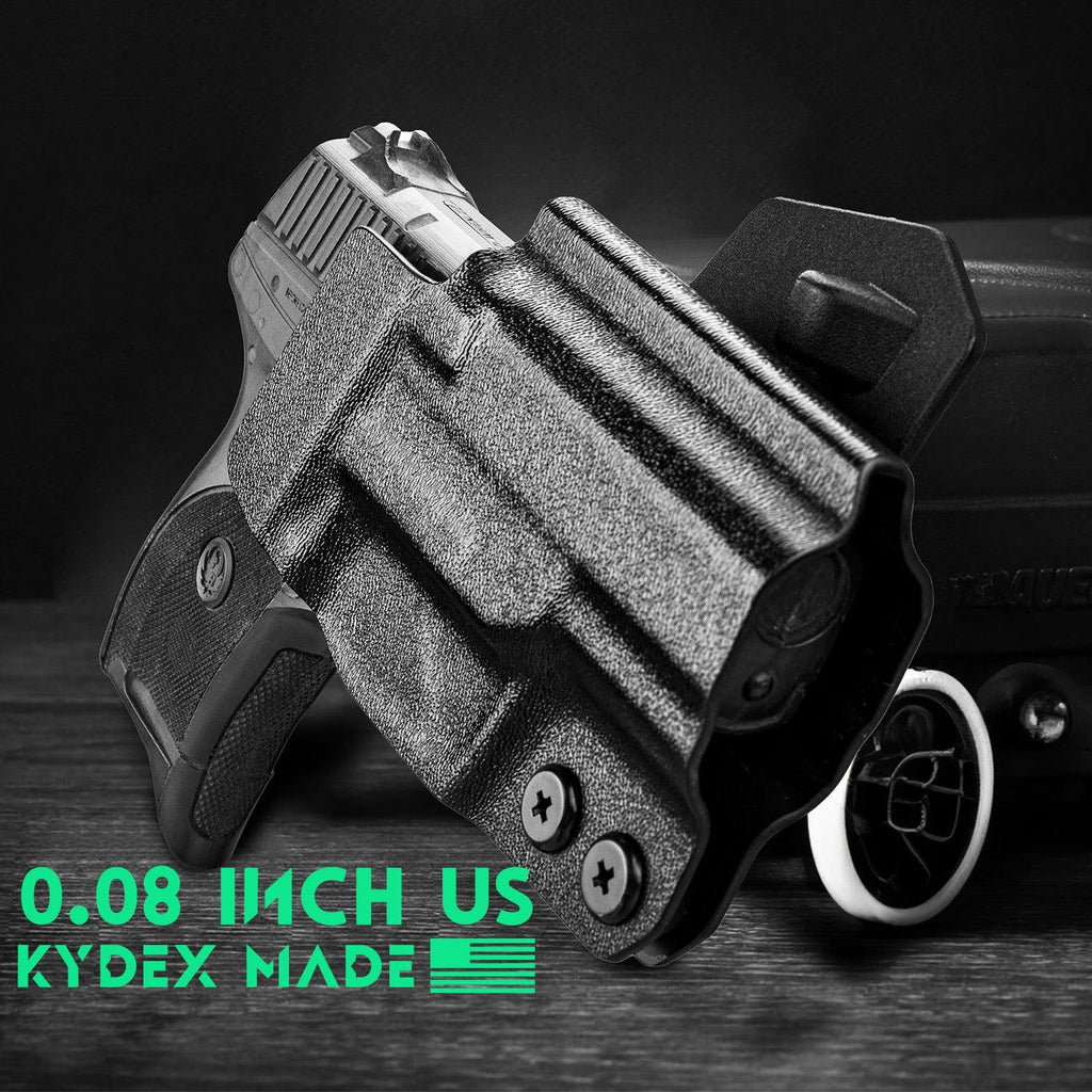 OWB Holster Optics Cut Fit Ruger LCP Max Pistol, Outside Waistband Open Carry Max .380 Holster with 1.75 Inch Paddle, Adj. Retention & Cant, Right Hand|WARRIORLAND - WARRIORLAND