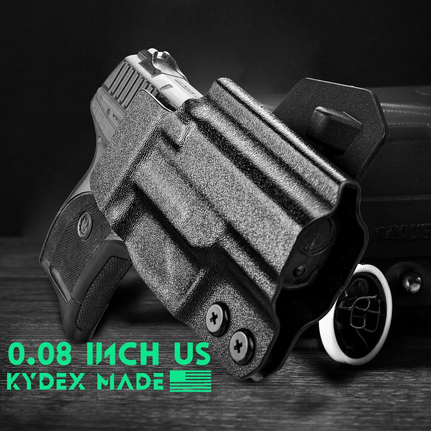 OWB Holster Optics Cut Fit Ruger LCP Max Pistol, Outside Waistband Open Carry Max .380 Holster with 1.75 Inch Paddle, Adj. Retention & Cant, Right Hand|WARRIORLAND - WARRIORLAND