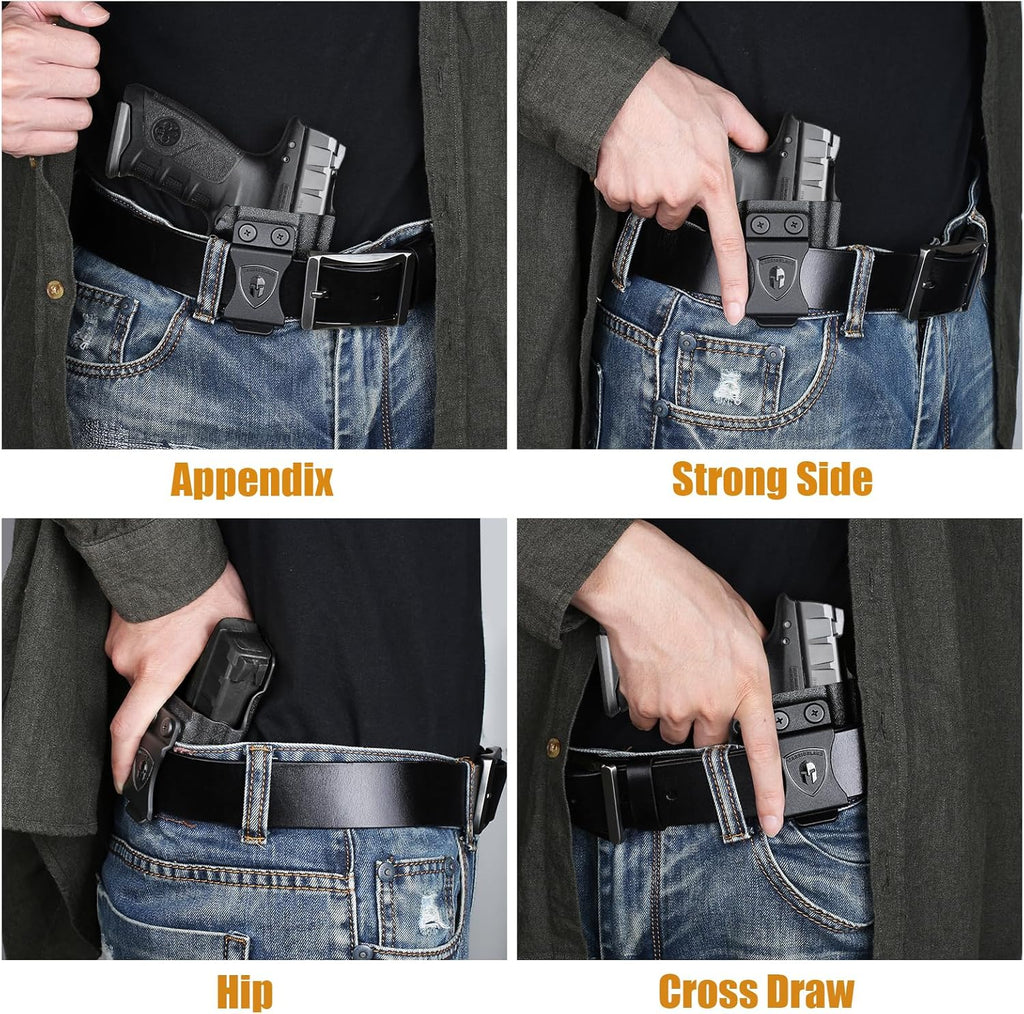 WARRIORLAND IWB Kydex Holster Compatible with Beretta APX Full Size Adjustable Cant & Retention Concealed Carry Posi-Click Lock Right Hand - WARRIORLAND