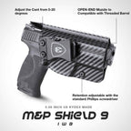 Carbon Fiber Kydex Smith and Wesson M&P / M&P M2.0 / 9/.40 / Compact/Full Size  IWB Holster Concealed Carry | WARRIORLAND